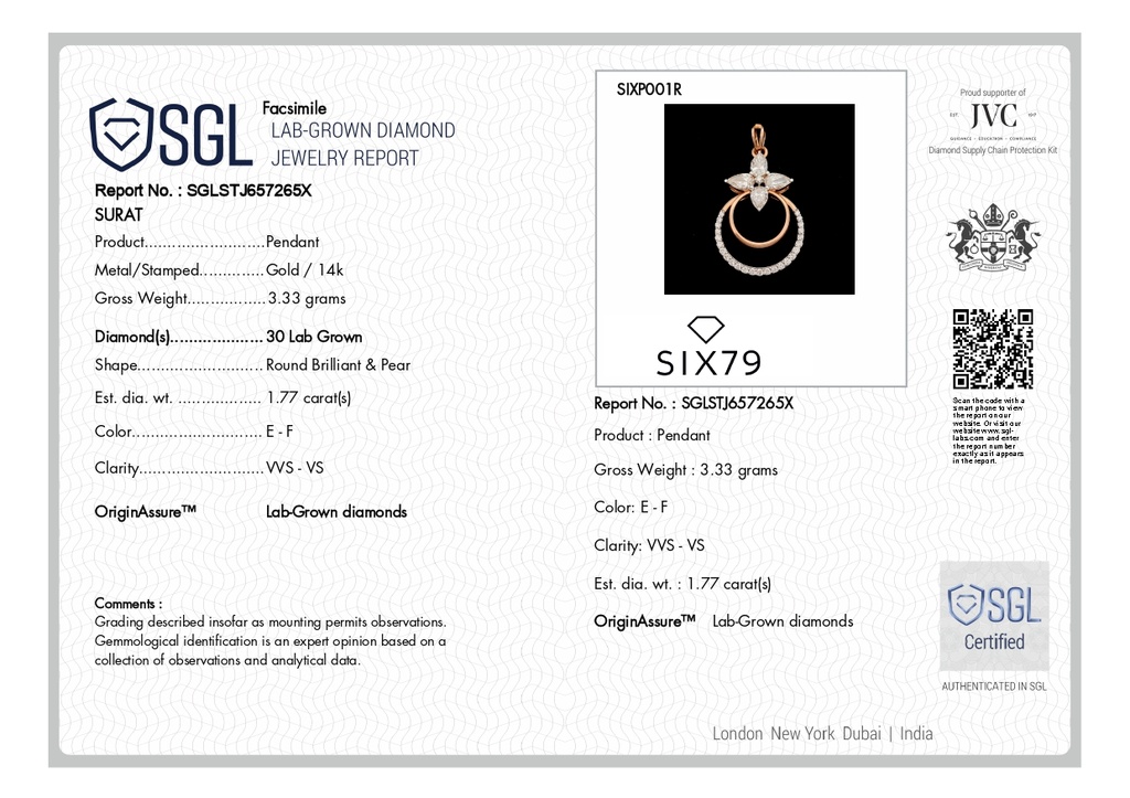 SIXP001R (WITHOUT CHAIN)